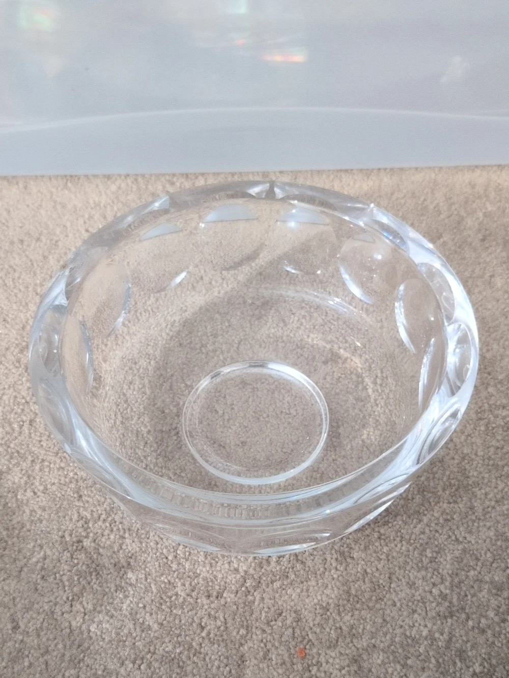 Vintage mid-century modern Orrefors 'Torup' crystal bowl